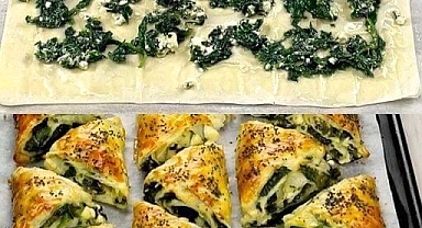 Spinach and Cheese Triangles