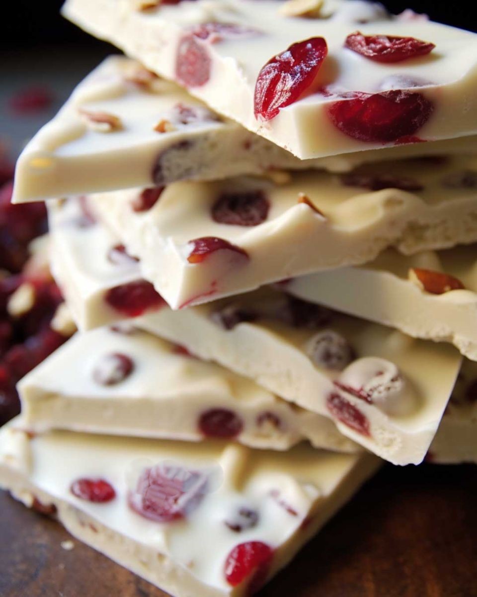 Cranberry White Chocolate Bark