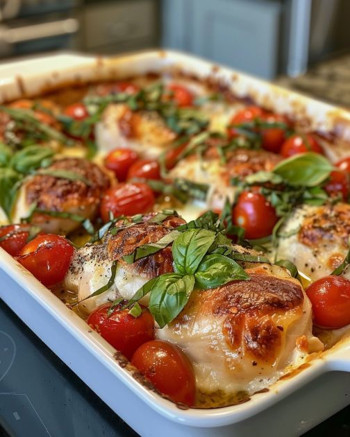 Caprese Chicken Casserole Recipe