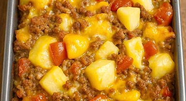 Cowboy Potato Casserole with Tomatoes Recipe