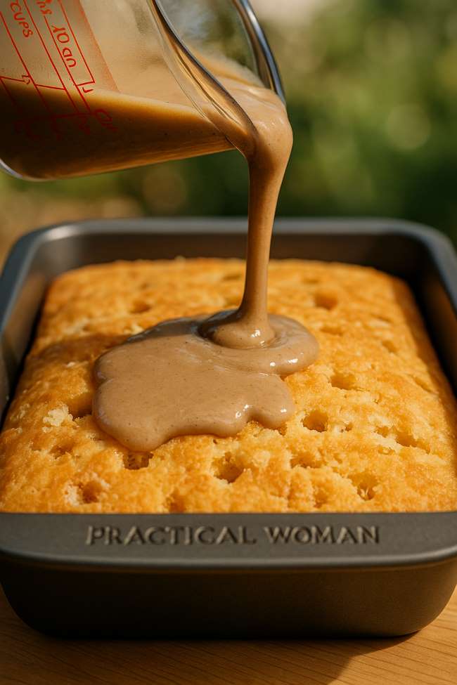 Cinnamon Roll Poke Cake Recipe