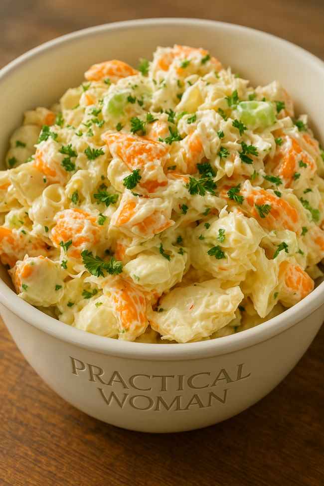 Creamy Seafood Salad with Imitation Crab Recipe