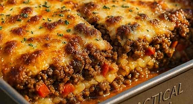 Beef & Pepper Cheesy Bake Recipe
