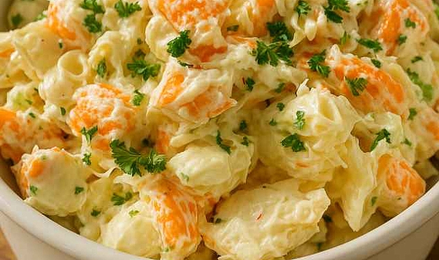 Creamy Seafood Salad with Imitation Crab Recipe