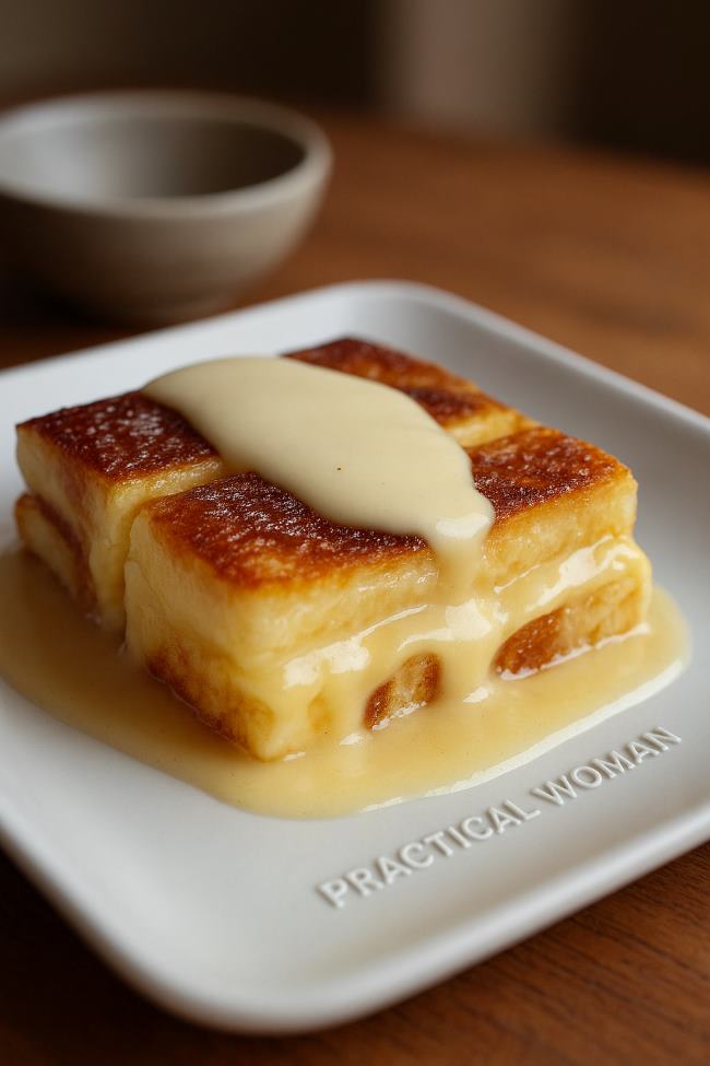 Baked Pancakes with Vanilla Sauce Recipe