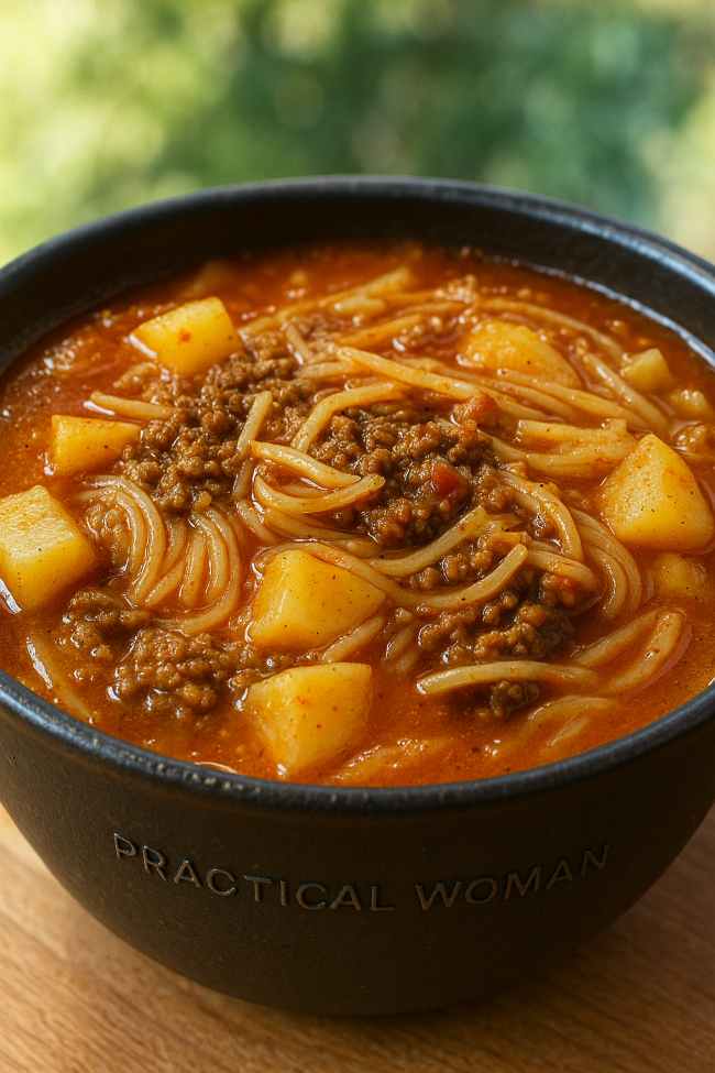 Fideo With Potatoes And Ground Beef Recipe