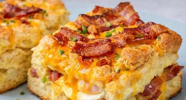 Christmas Morning Bacon, Egg and Cheese Biscuit Bake Recipe
