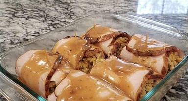 Oven-Baked Stuffed Deli Turkey Rolls Recipe