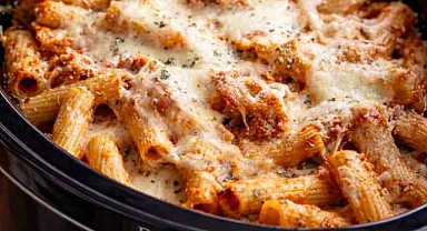 4-Ingredient Slow Cooker Baked Ziti-Style Penne Recipe