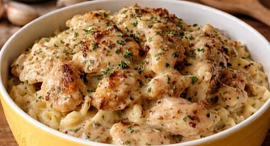One-Pan Chicken with Creamy Buttered Noodles Recipe