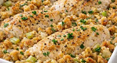 Slow Baked Chicken and Stuffing Casserole Recipe