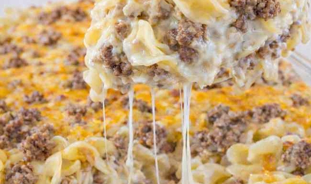 Sour Cream Beef Noodle Casserole Recipe