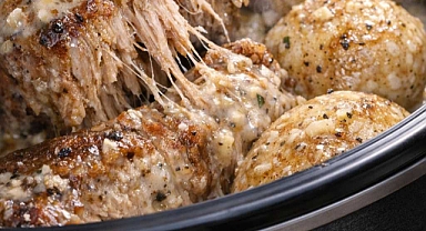 Creamy Garlic Pork Chops and Potatoes Recipe