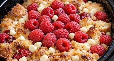 Raspberry White Chocolate Bread Pudding Recipe