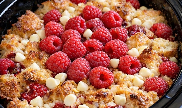 Raspberry White Chocolate Bread Pudding Recipe