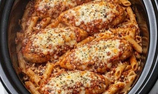 Slow Cooker Chicken Parmesan Penne Recipe