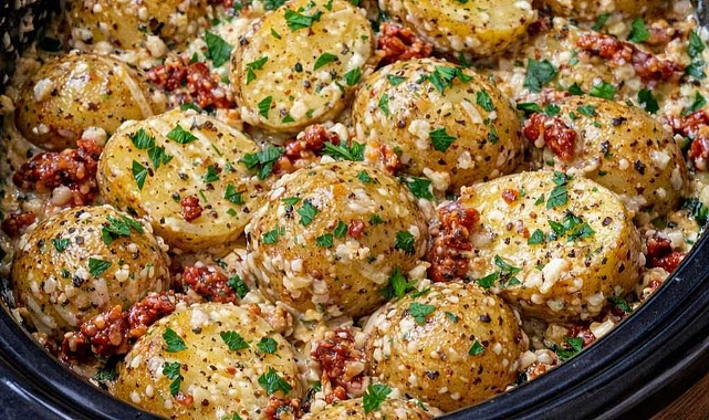 Slow Cooker Tuscan Baby Potatoes Recipe