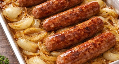 Smoky Glazed Sausage & Fried Onions Recipe
