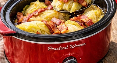 3-Ingredient Slow Cooker Bacon and Cabbage Recipe