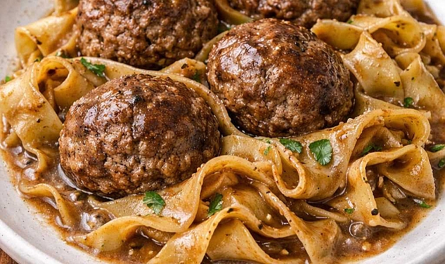 4-Ingredient Amish Meatball Noodles Recipe
