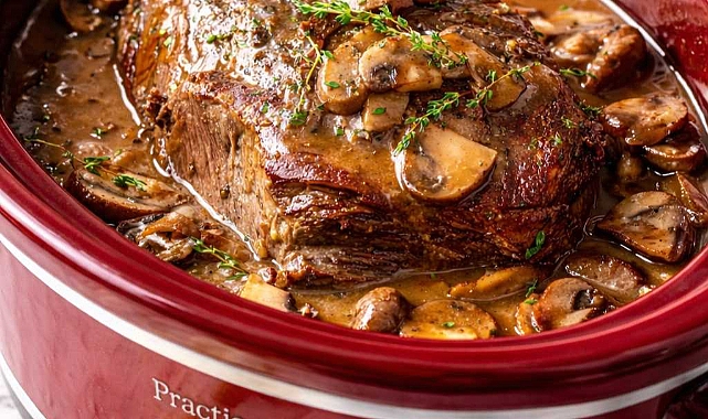 4-Ingredient Slow Cooker Smothered Beef Recipe