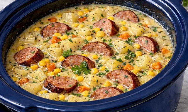 5-Ingredient Amish Sausage Chowder Recipe