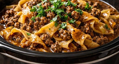 Amish Ground Beef Gravy Noodles Recipe