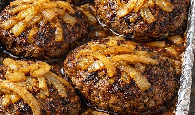 Hamburger Steaks with Onions Recipe