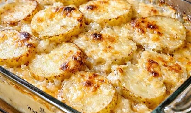 Oven Baked 3-Ingredient Chicken Soup Potatoes Recipe