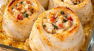 Oven Baked 3-Ingredients Crab Stuffed Flounder Recipe