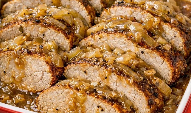 Oven Baked 4-Ingredients Onion Soup Pork Loin Recipe
