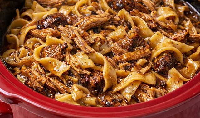 Slow Cooker Amish Pork Noodles Recipe