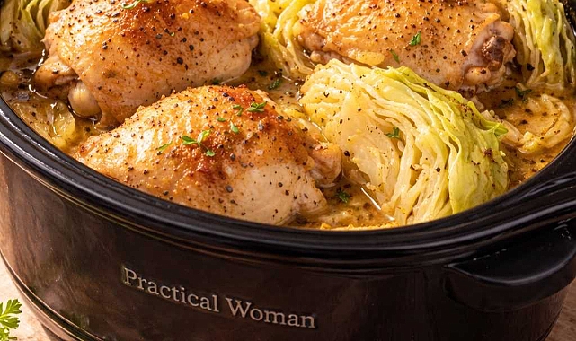 Slow Cooker Buttered Cabbage and Chicken Recipe
