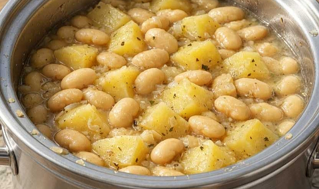 3-Ingredient Poor Man's Potato and Butter Beans Recipe