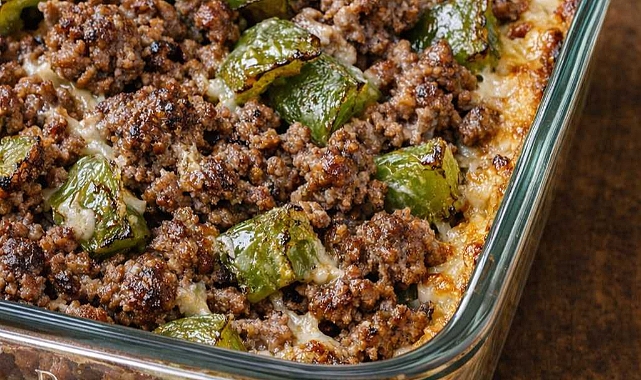 4-Ingredient Amish Beef and Bell Pepper Bake Recipe