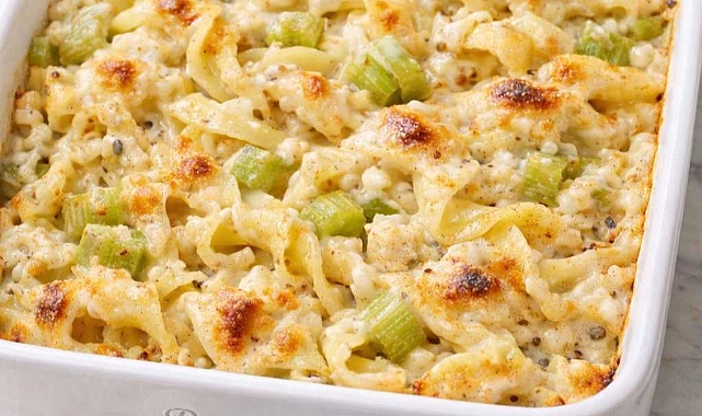 4-Ingredient Amish Creamy Celery Noodle Bake Recipe