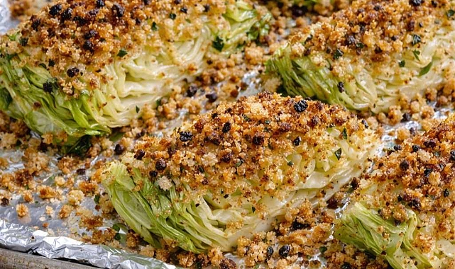 4-Ingredient Crispy Breaded Cabbage Wedges Recipe