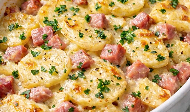5-Ingredient Amish Scalloped Potatoes & Ham Recipe