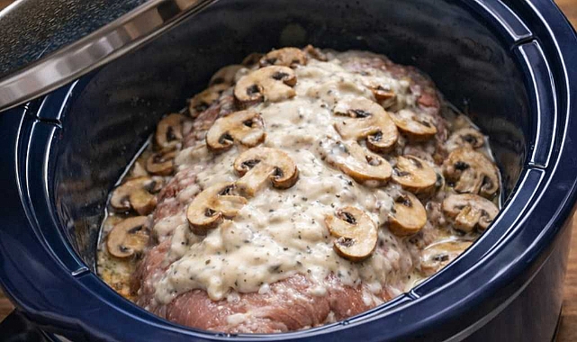 5-Ingredient Creamy Mushroom Pork Tenderloin Recipe