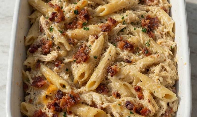Oven Baked Crack Chicken Pasta Recipe