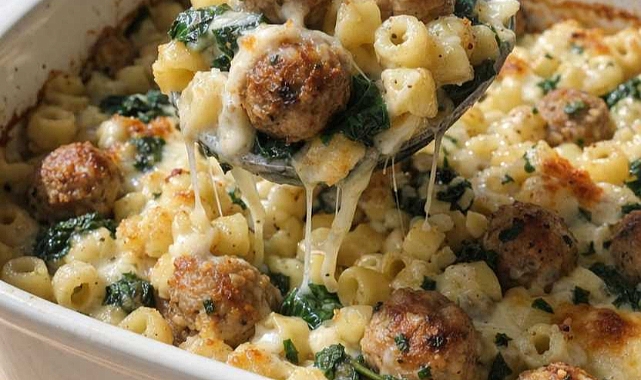 Oven-Baked 4-Ingredient Wedding Soup Pasta Recipe