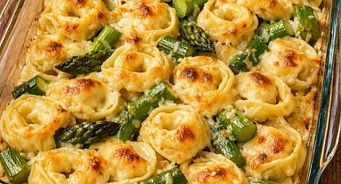 Oven-Baked Asparagus Cheese Tortellini Recipe