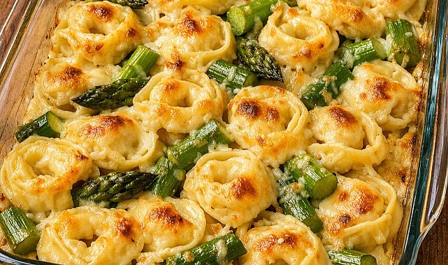 Oven-Baked Asparagus Cheese Tortellini Recipe