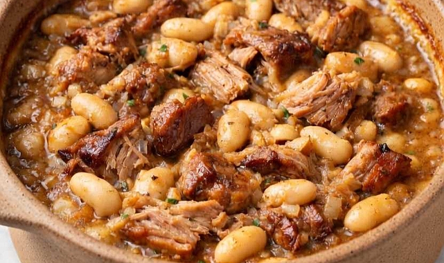 Oven-Baked Pork and Dried Bean Casserole Recipe