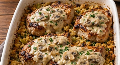 Oven-Baked Pork Chop Stuffing Bake Recipe