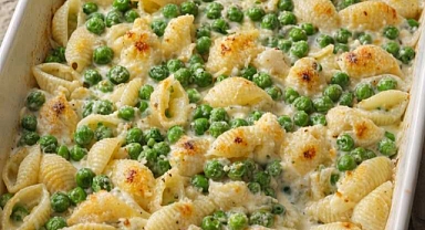 Oven-Baked Spring Pea Shell Pasta Recipe