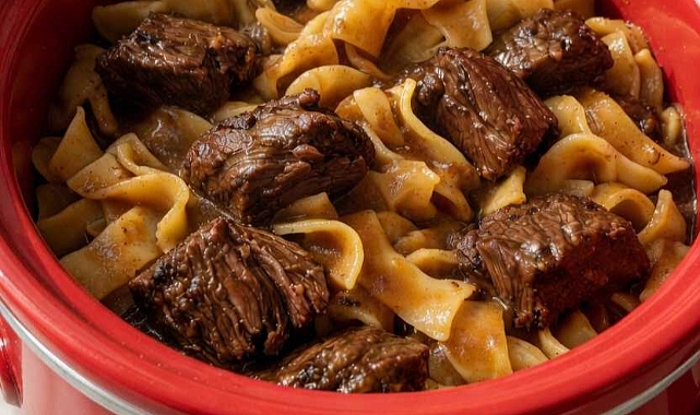 Slow Cooker Poor Man’s Beef and Noodles Recipe