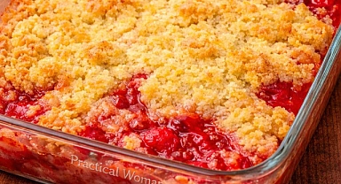 Strawberry Rhubarb Dump Cake Recipe