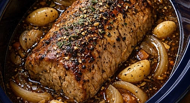 5-Ingredient Slow Cooker Pork Sirloin Feast Recipe
