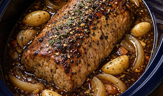 5-Ingredient Slow Cooker Pork Sirloin Feast Recipe